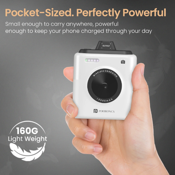 Portronics Moji 10 magnetic Mini Wireless Powerbank