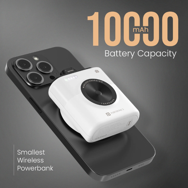 Portronics Moji 10 magnetic Mini Wireless Powerbank