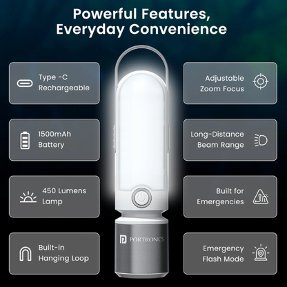 Portronics Luma LED Lamp With Torch