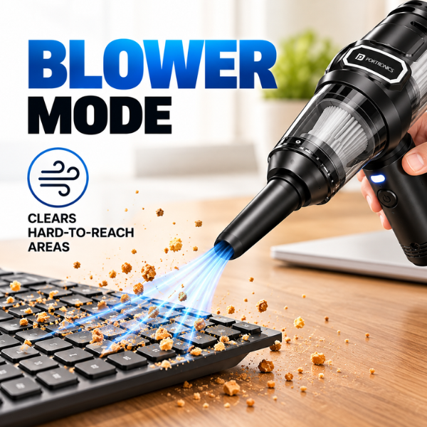 Portronics Mopcop Pro - Vaccum Cleaner, Blower and Mop Ready