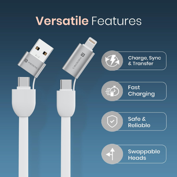 Portronics Key Link 4 in 1 Multifuntion Cable