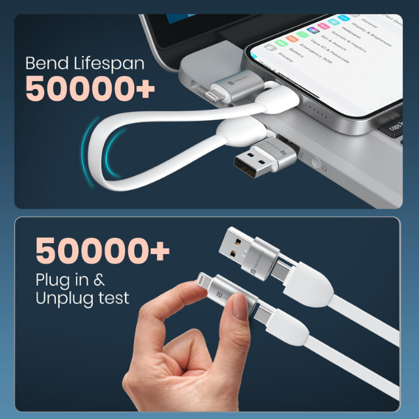 Portronics Key Link 4 in 1 Multifuntion Cable