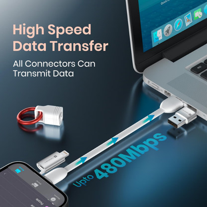 Portronics Key Link 4 in 1 Multifuntion Cable