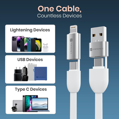 Portronics Key Link 4 in 1 Multifuntion Cable
