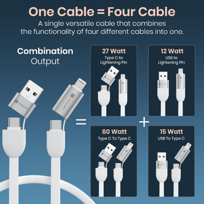Portronics Key Link 4 in 1 Multifuntion Cable
