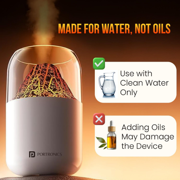 Portronics Magma Humidifier with Night Lamp