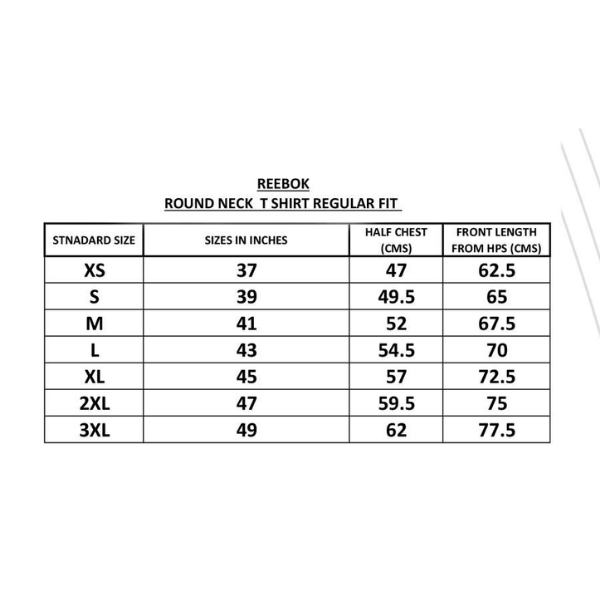 Reebok Round Neck T-Shirt