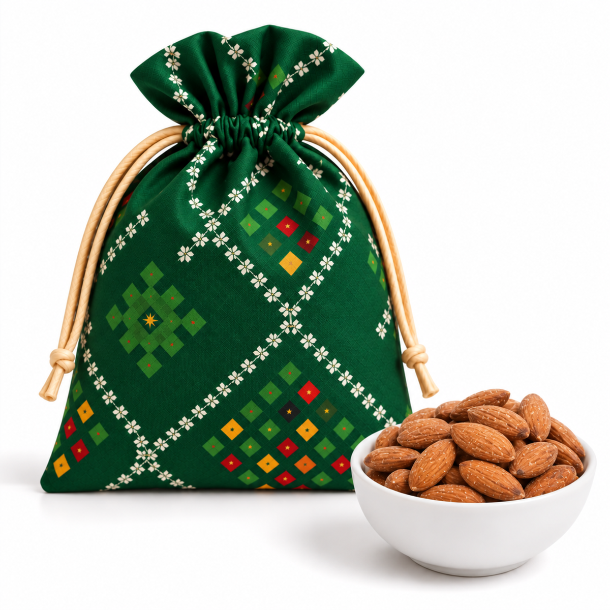 Salted Almonds In Potli