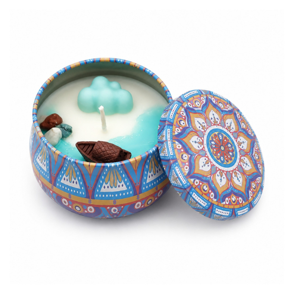 Sea Mandala Tin Candle