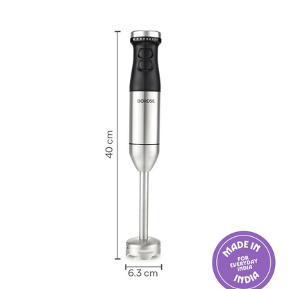 Borosil Smartblend Hand Blender with Chopper & Whisker