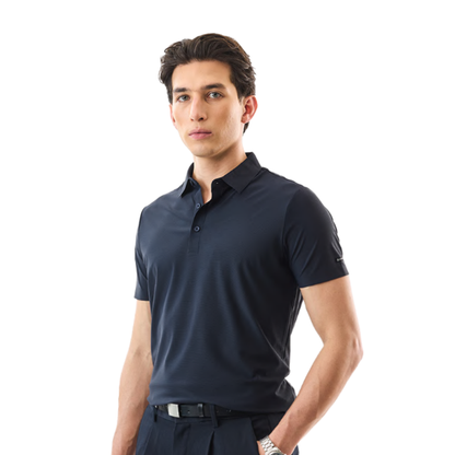 Snitch Solid Technical Stitchless Polo T-Shirt
