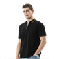 Snitch Textured Zipper Polo T-Shirt