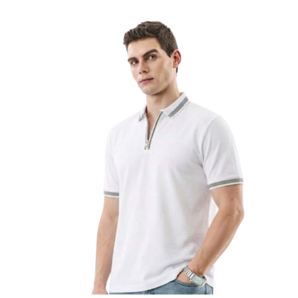 Snitch Textured Zipper Polo T-Shirt