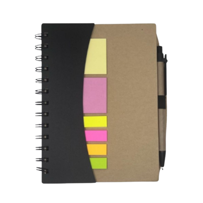 Spiral Memo Pad with Pen and Kraft Combo