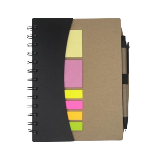 Spiral Memo Pad with Pen and Kraft Combo