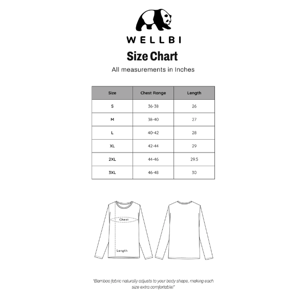 Wellbi Bamboo Full Sleeves T-Shirt