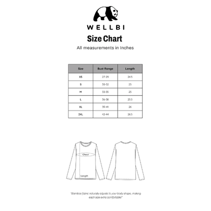 Wellbi Women's Bamboo Full Sleeves T-Shirt