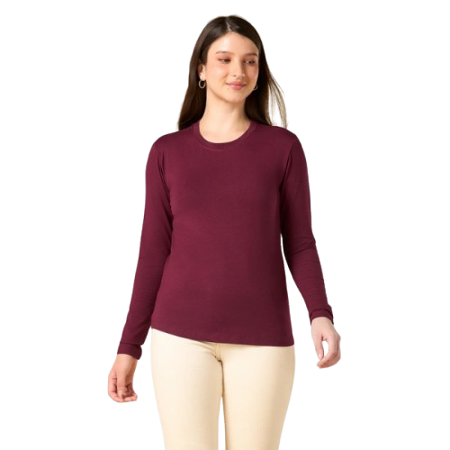 Wellbi Women's Bamboo Full Sleeves T-Shirt