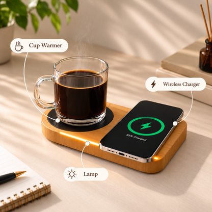 Willow Aura Cup Warmer with Wireless Charger & Lamp