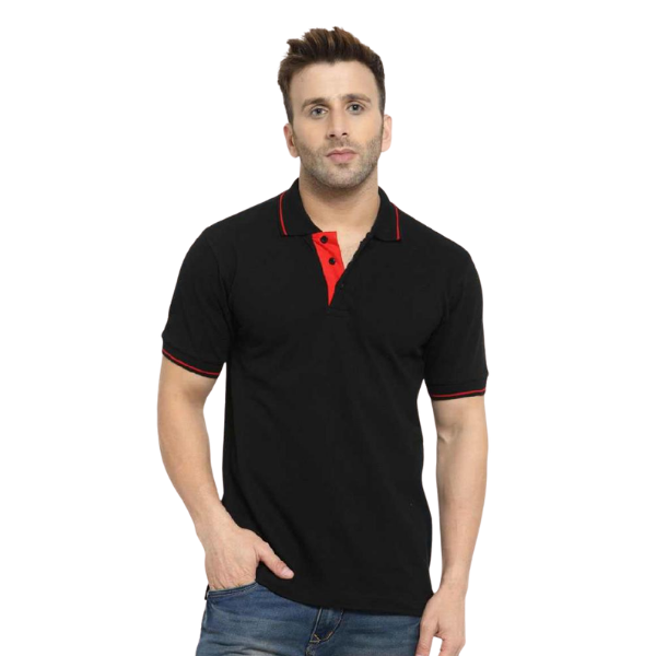 Scott Organic Polo with Tipping T-Shirt
