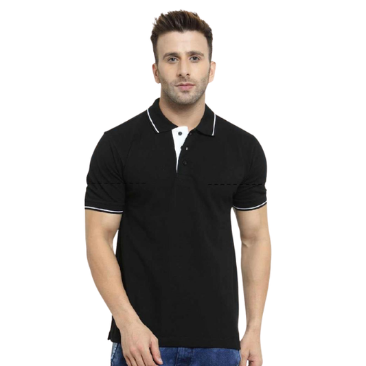Scott Organic Polo with Tipping T-Shirt