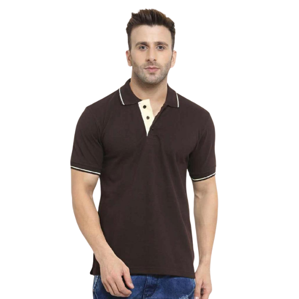 Scott Organic Polo with Tipping T-Shirt