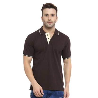 Scott Organic Polo with Tipping T-Shirt