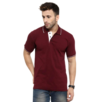 Scott Organic Polo with Tipping T-Shirt