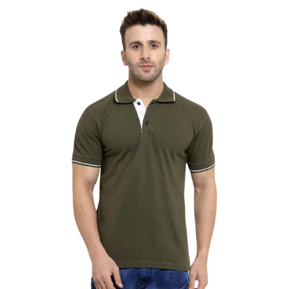 Scott Organic Polo with Tipping T-Shirt