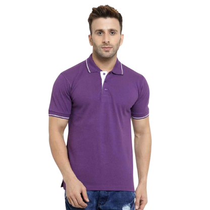 Scott Organic Polo with Tipping T-Shirt