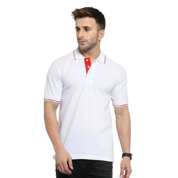 Scott Organic Polo with Tipping T-Shirt